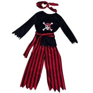 Pirate costume pants shirt belt Youth Medium
